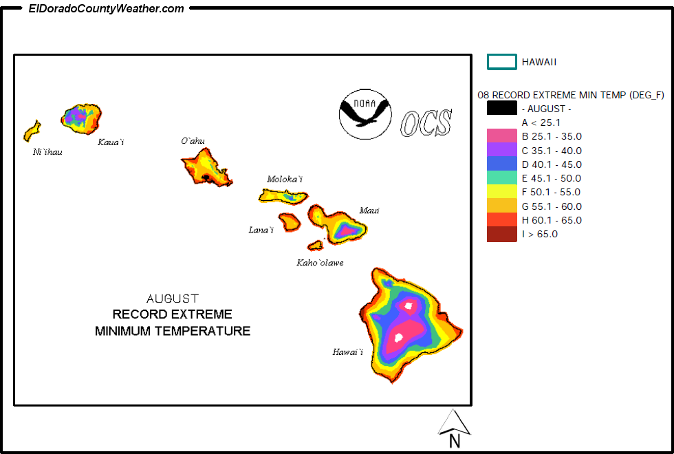 Alaska August Mean Daily Maximum Temperature